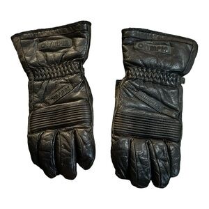 Men’s Olympia Kelvar Wind-Tex Leather Motorcycle Gloves, Vintage, Size Med